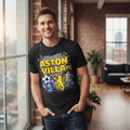 Aston Villa Football Fan T-Shirt - 100% Cotton Gift with Lionheart Vibes Illustration - Unique Sports Enthusiast Present