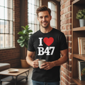 Wythall - T-Shirt - I Heart B47 Design