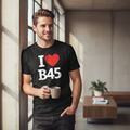 B45 - T-Shirt - I Heart B45 Design - Rednal | New Frankley | Rubery | Cofton Hackett | Barnt Green | Lickey | Longbridge | Northfield | Apes Dale