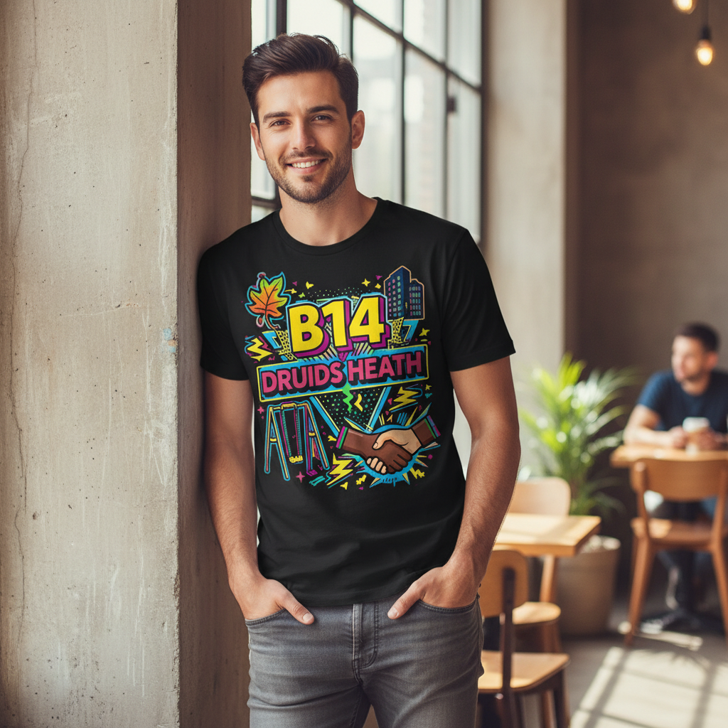 Druids Heath - T-Shirt - Playful Neon Vibe Design