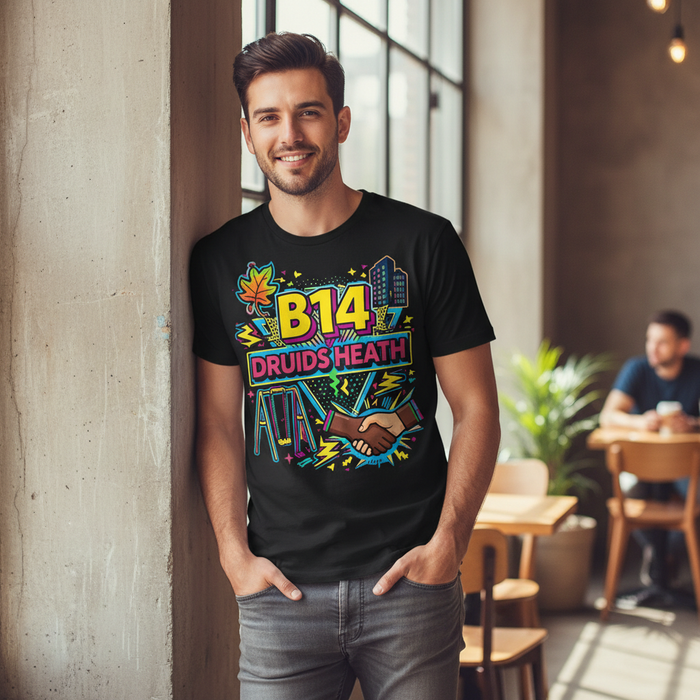 Druids Heath - T-Shirt - Playful Neon Vibe Design