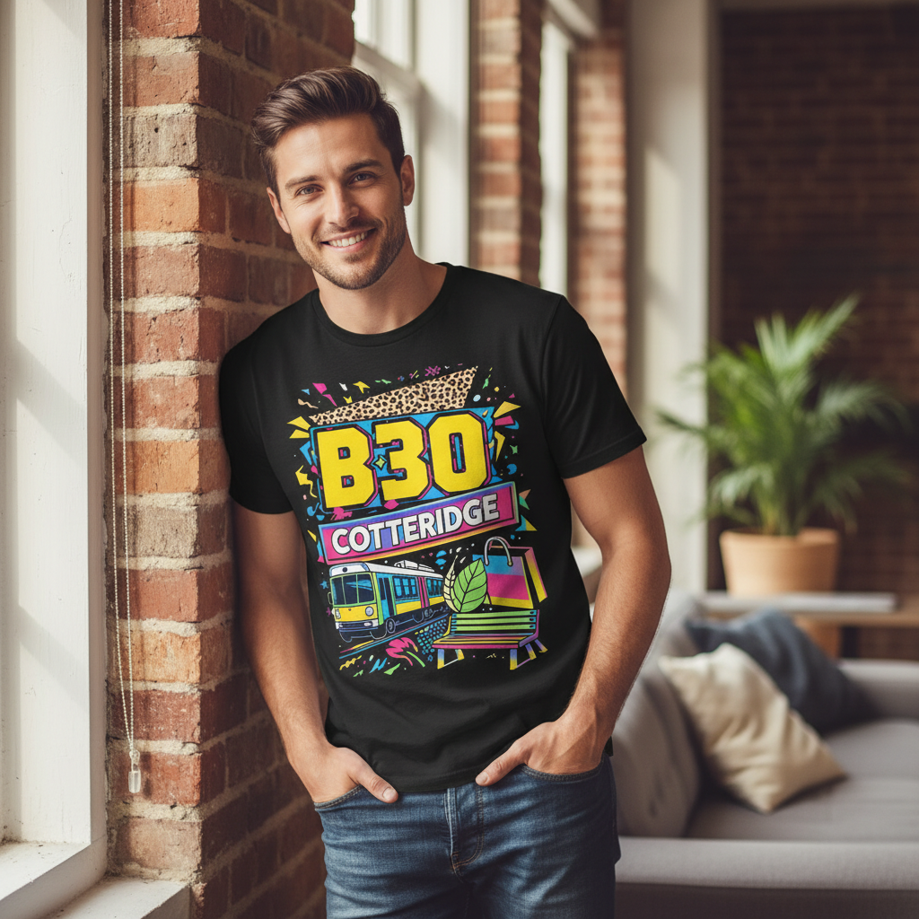 Cotteridge - T-Shirt - Playful Neon Vibe Design