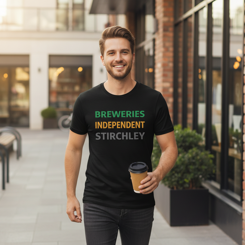 Stirchley - T-Shirt - Minimal Type Stack Design