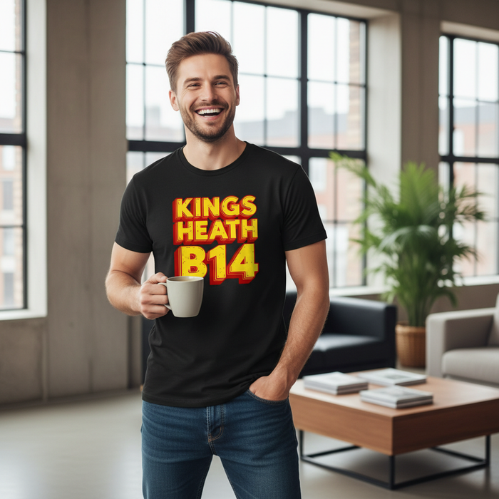 Kings Heath - T-Shirt - Bold 3D Type Design