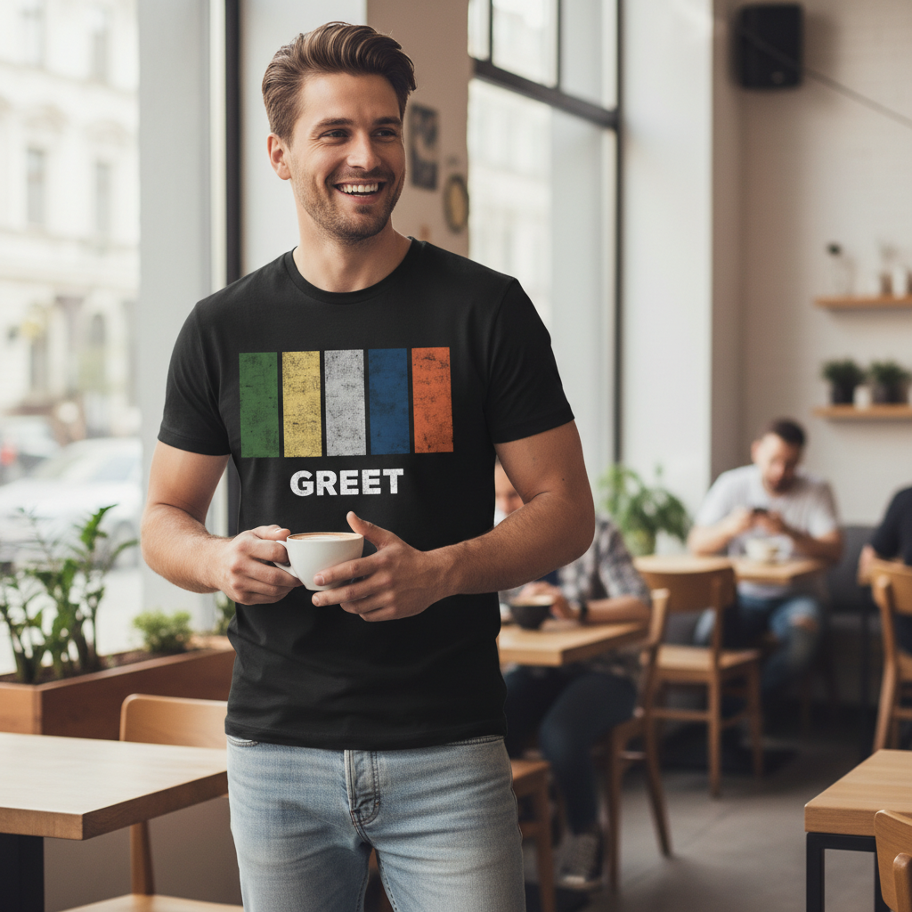 Greet - T-Shirt - Colour Block Design