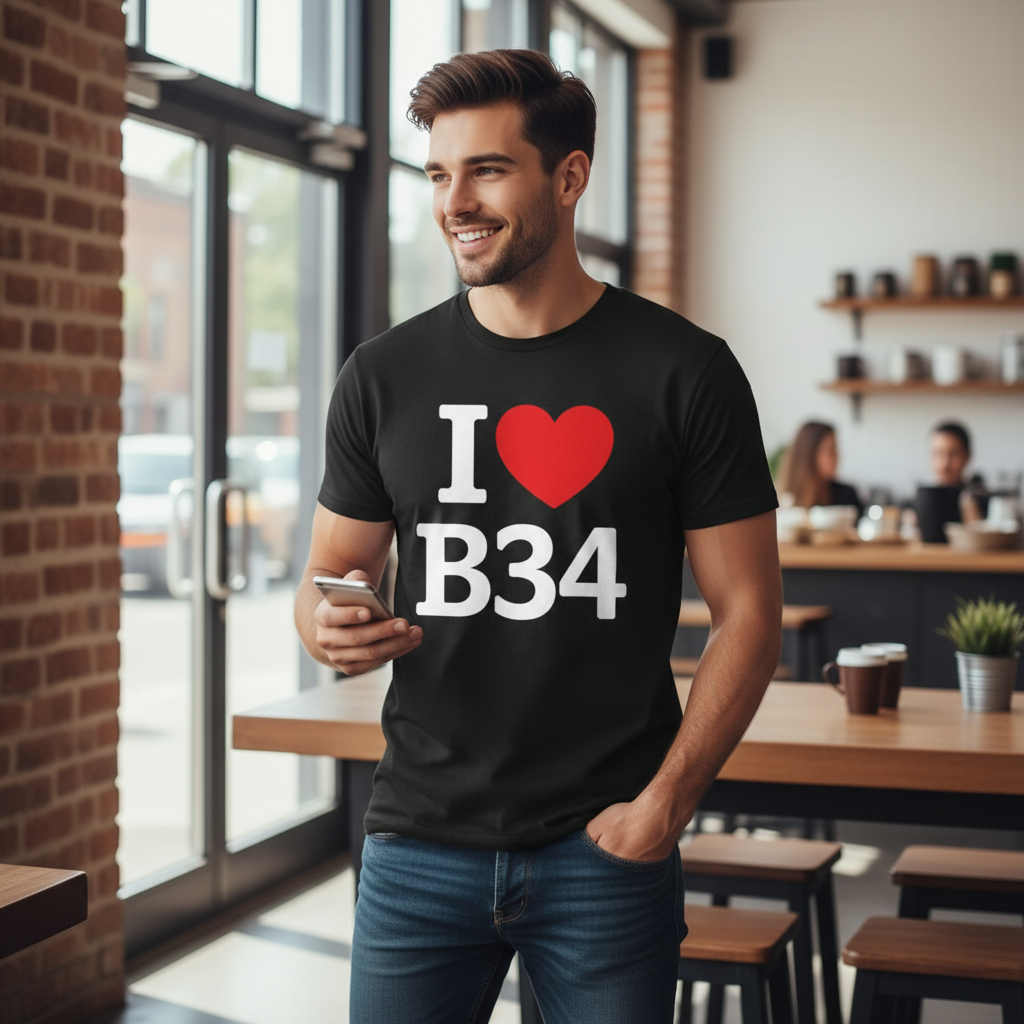 Buckland End - T-Shirt - I Heart B34 Design