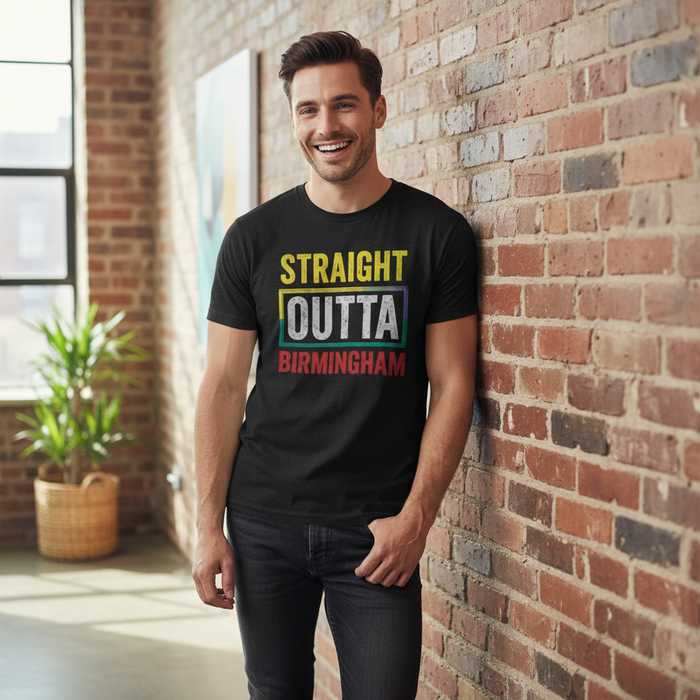 Birmingham - T-Shirt - Straight Outta Birmingham Bold Statement Design