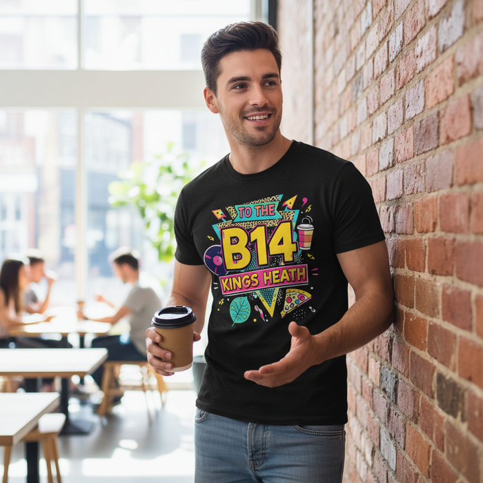 Kings Heath - T-Shirt - Playful Neon Vibe Design