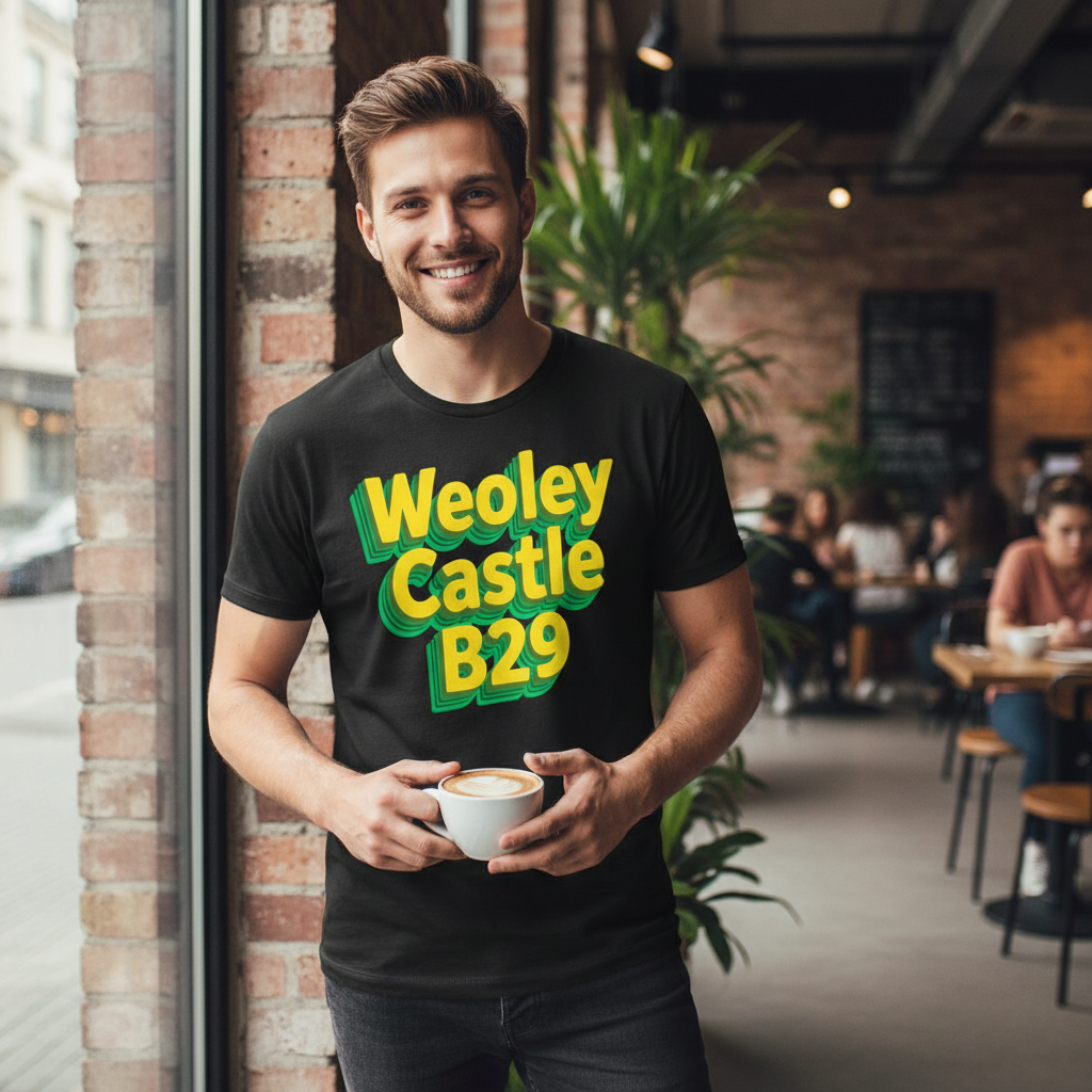 Weoley Castle - T-Shirt - Bold 3D Type Design