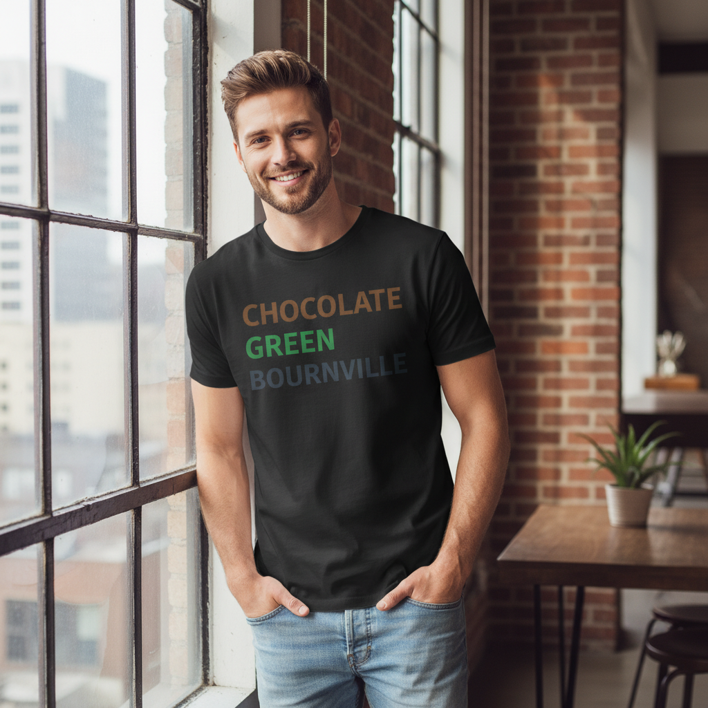 Bournville - T-Shirt - Minimal Type Stack Design