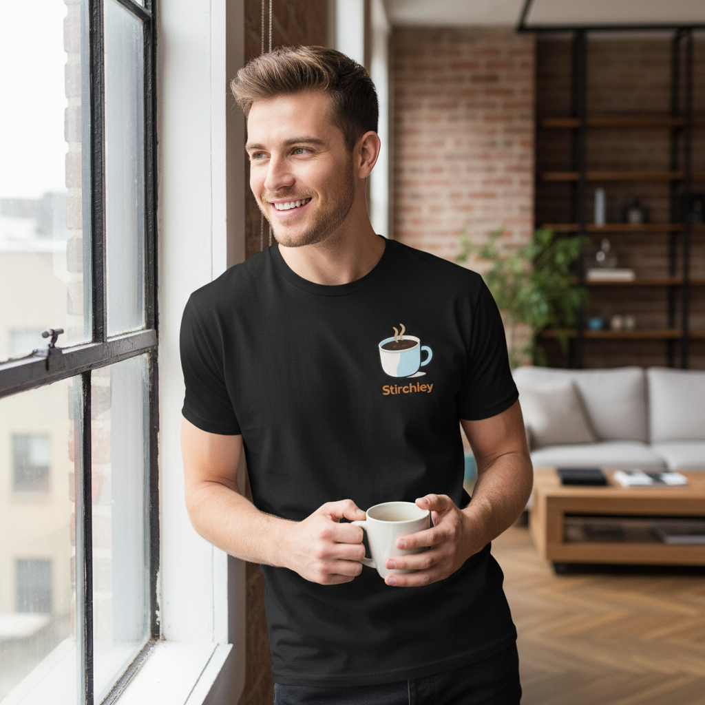 Stirchley - T-Shirt - Minimal Cool Design - Coffee Cup