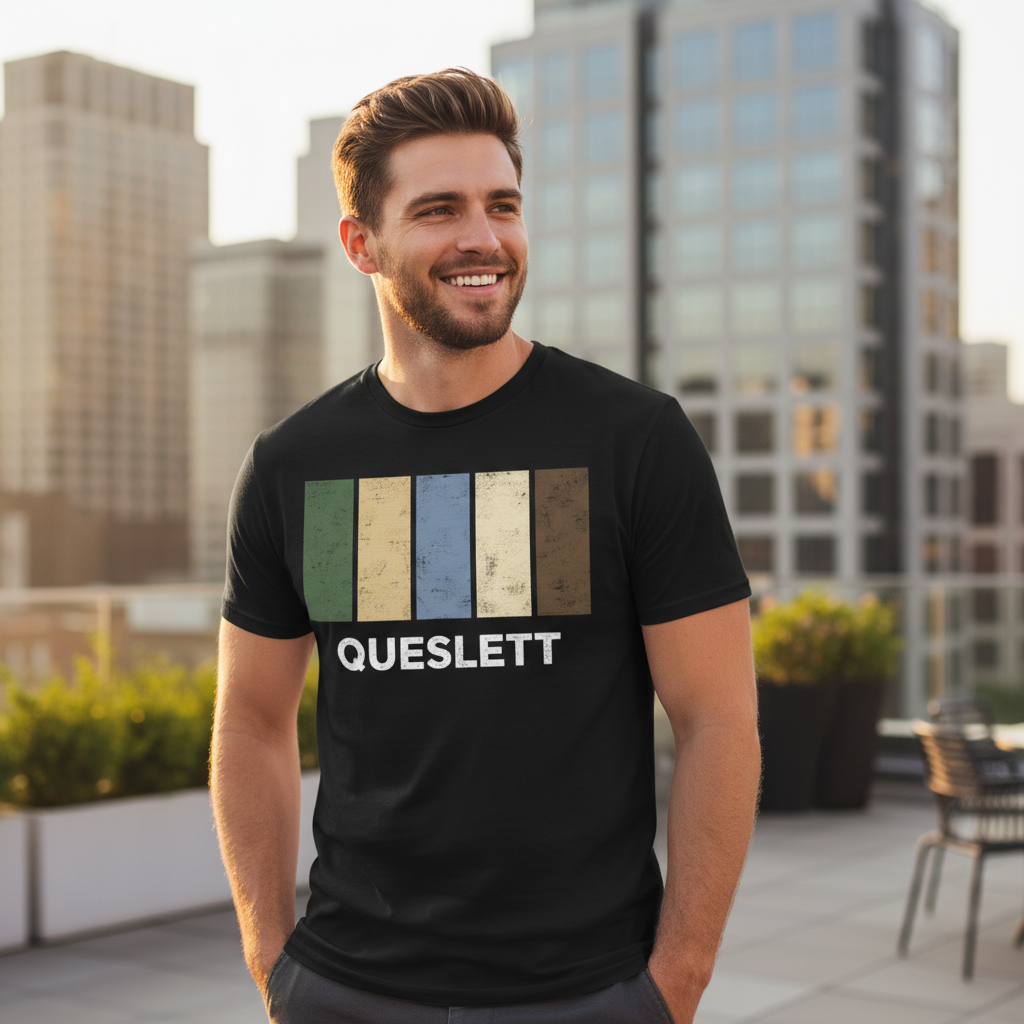 Queslett - T-Shirt - Colour Block Design