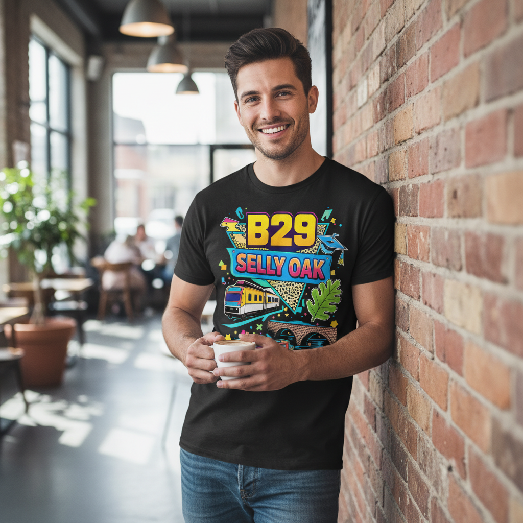 Selly Oak - T-Shirt - Playful Neon Vibe Design
