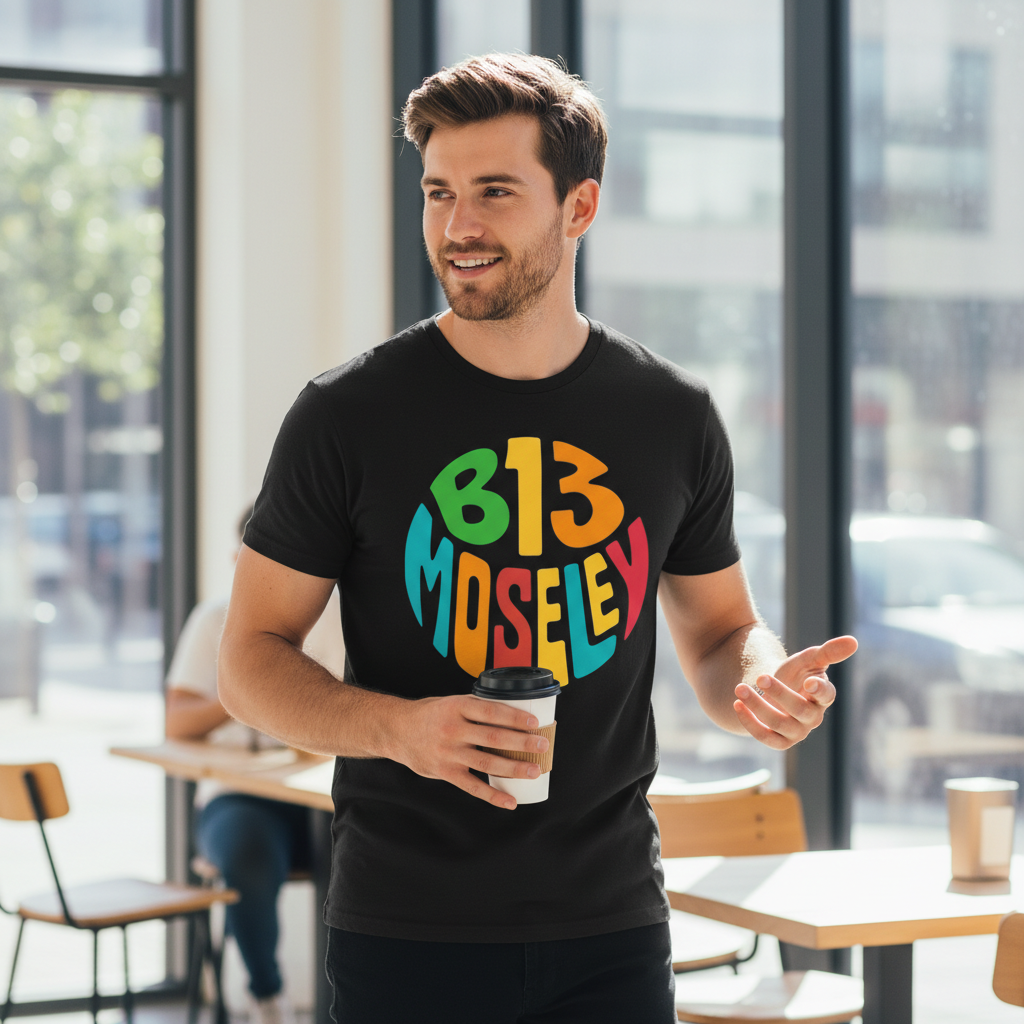 Moseley - T-Shirt - Colour Burst Design