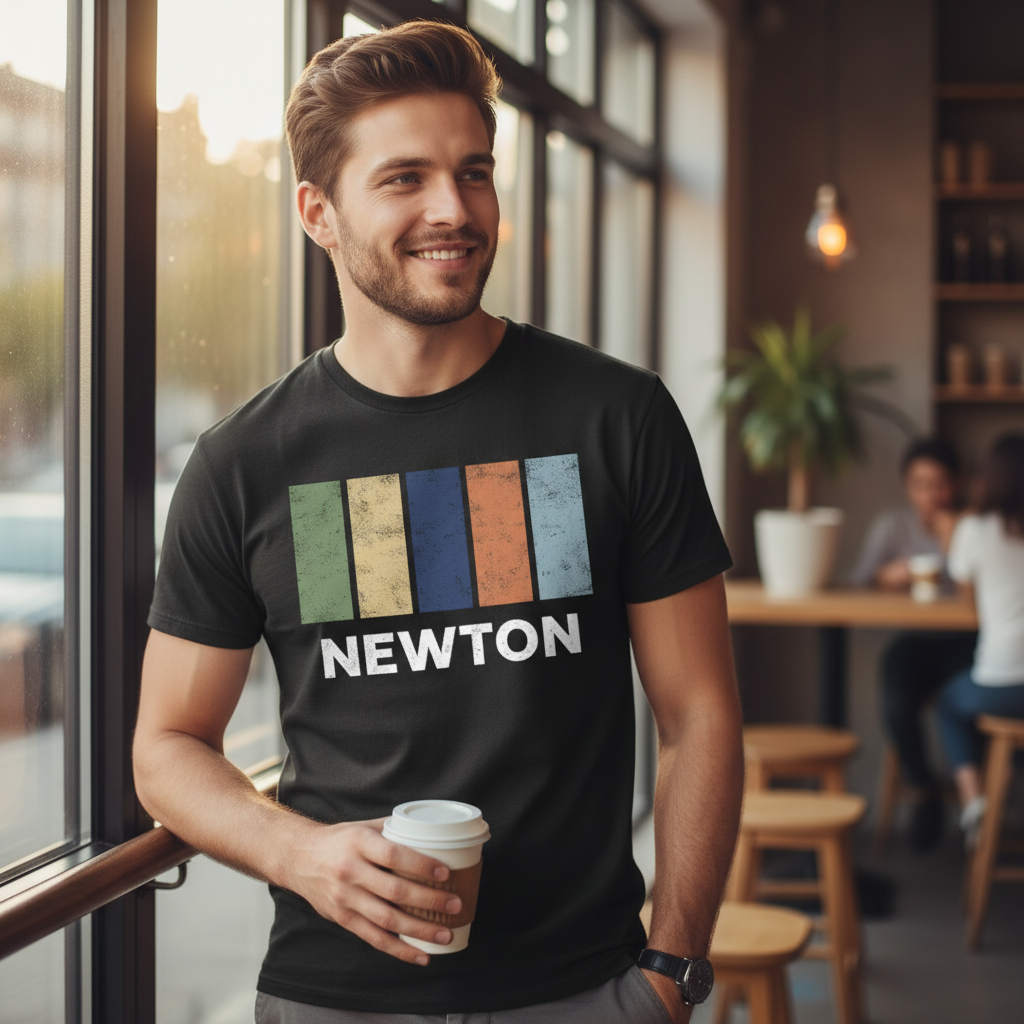 Newton - T-Shirt - Colour Block Design