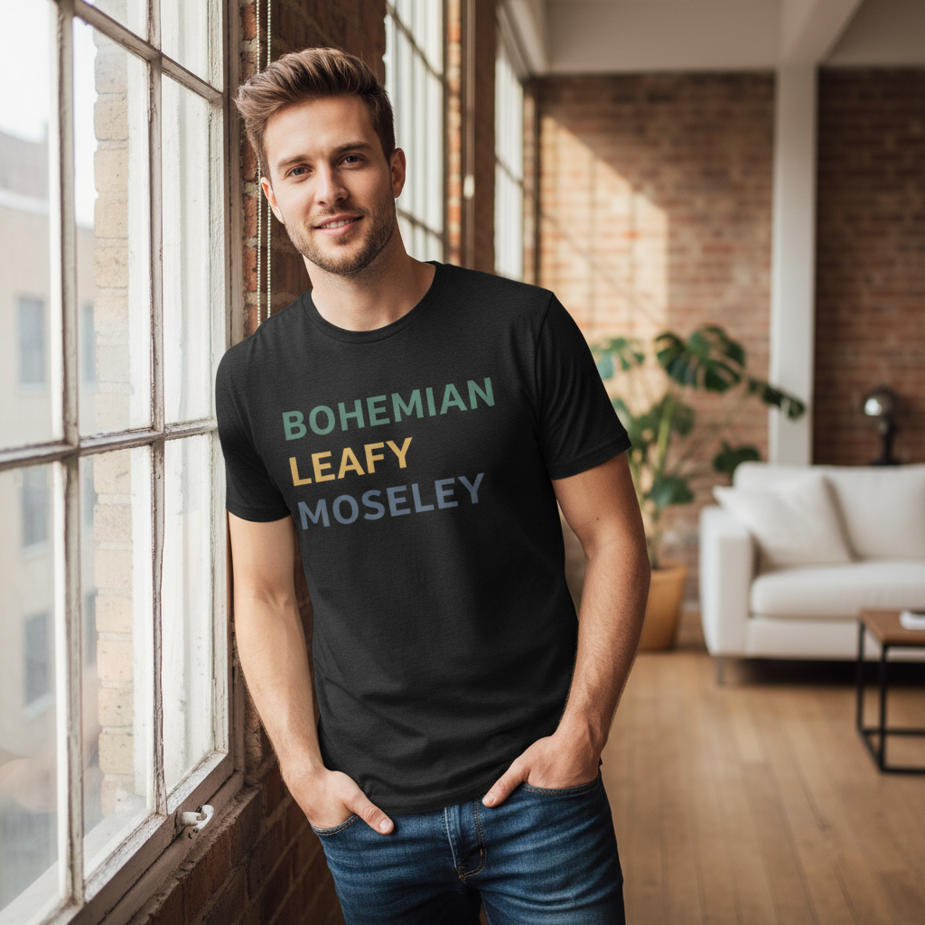 Moseley - T-Shirt - Minimal Type Stack Design