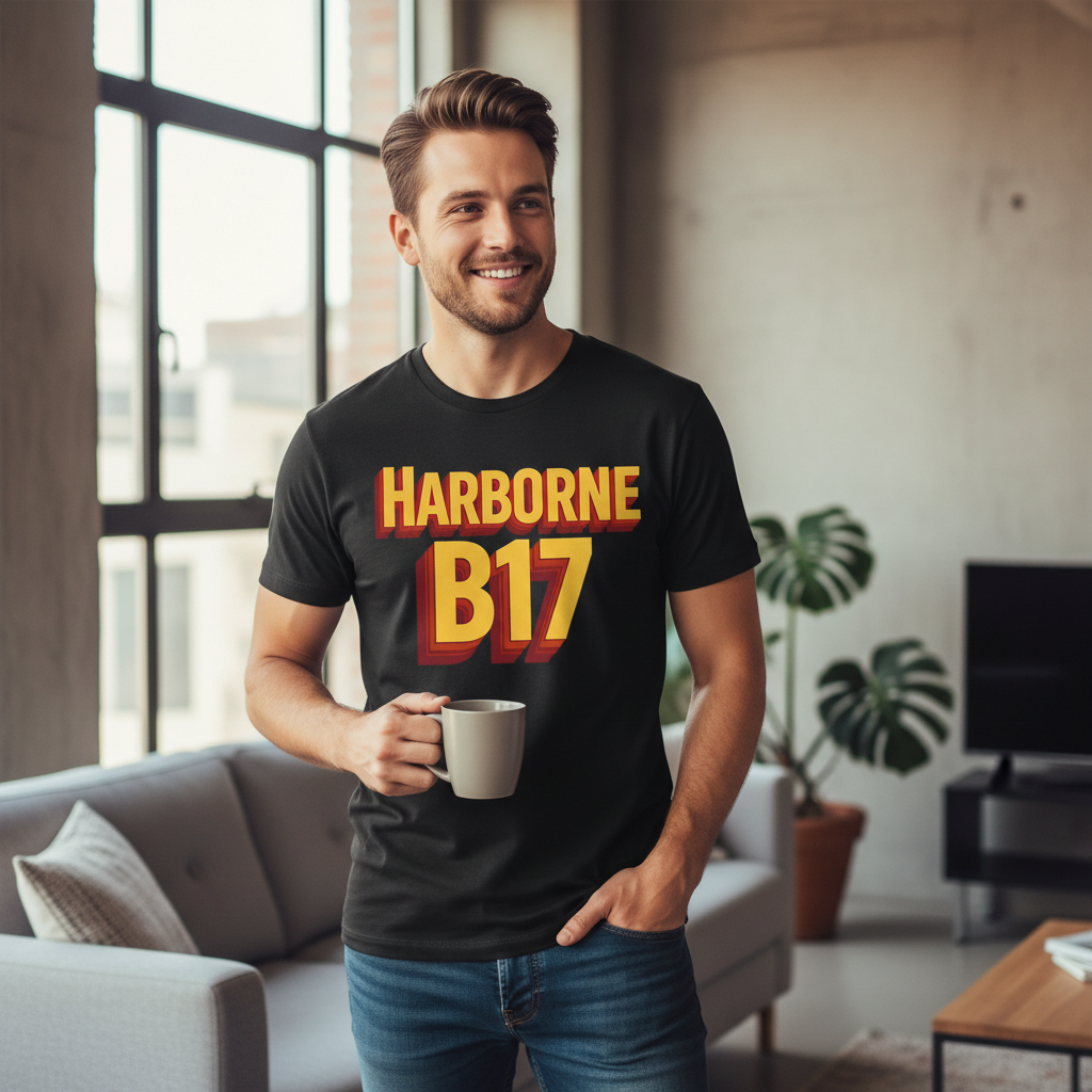 Harborne - T-Shirt - Bold 3D Type Design