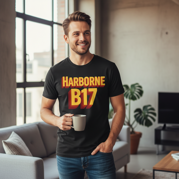 Harborne - T-Shirt - Bold 3D Type Design
