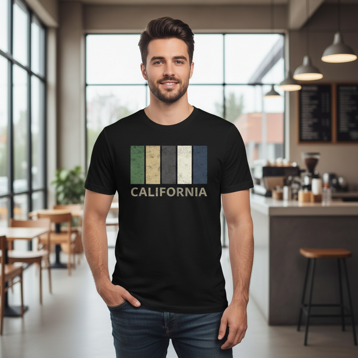 California - T-Shirt - Colour Block Design