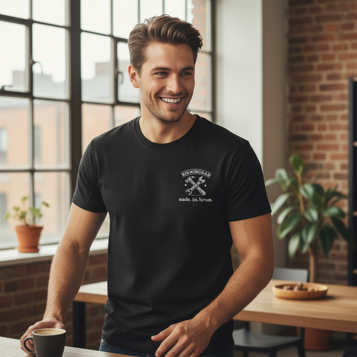 Birmingham - T-Shirt - Made in Brum Tools Badge Industrial Heritage Design