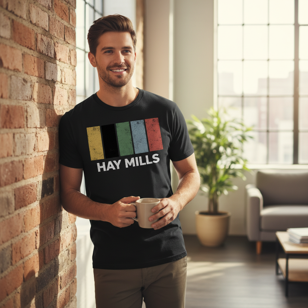 Hay Mills - T-Shirt - Colour Block Design