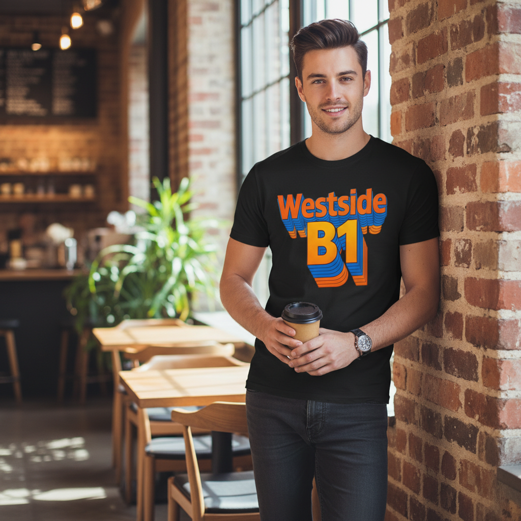Westside - T-Shirt - Bold 3D Type Design