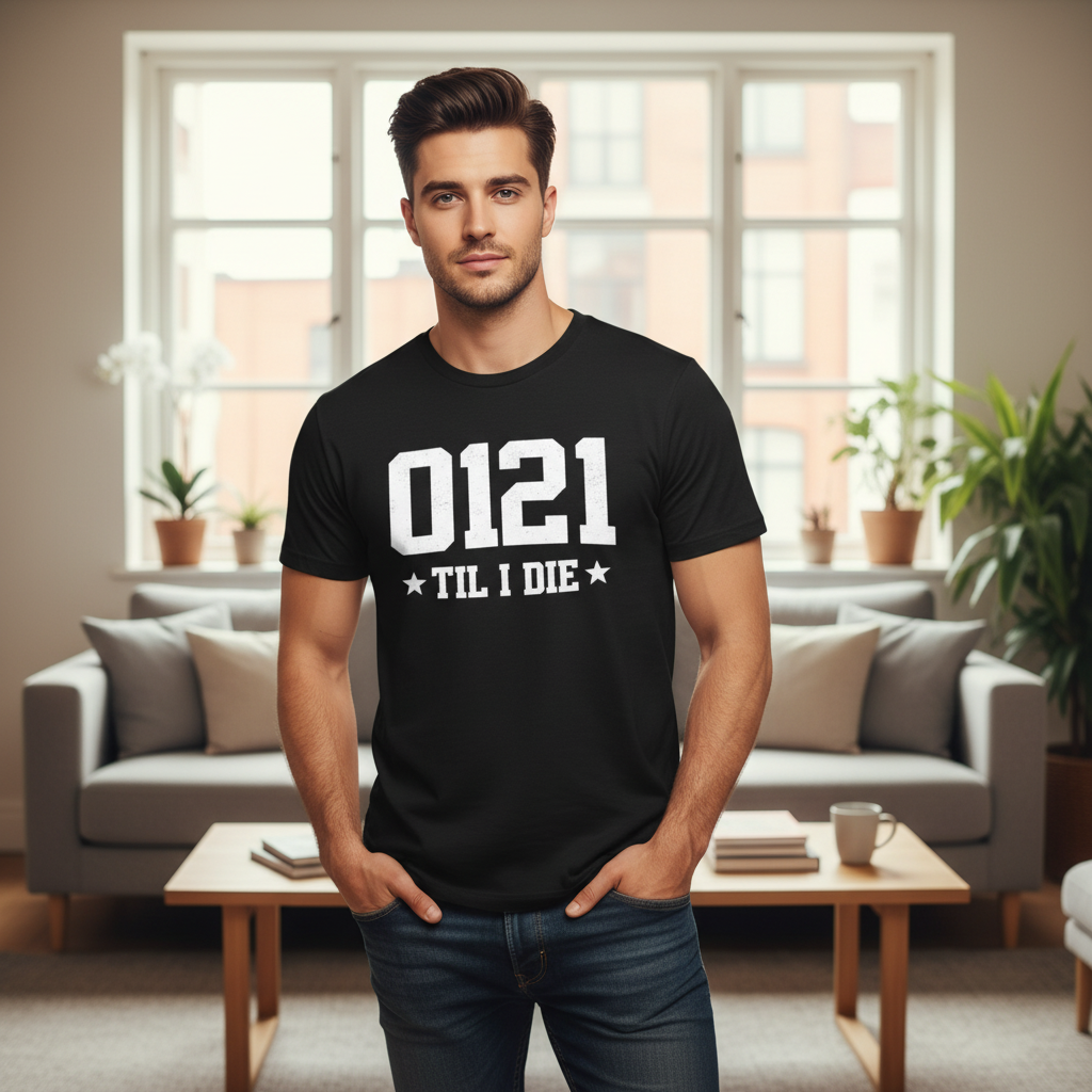 Birmingham - T-Shirt - 0121 ’Til I Die Dialling Code Design