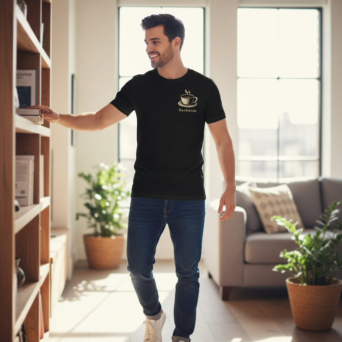 Harborne - T-Shirt - Bold Indie Design - Coffee Cup
