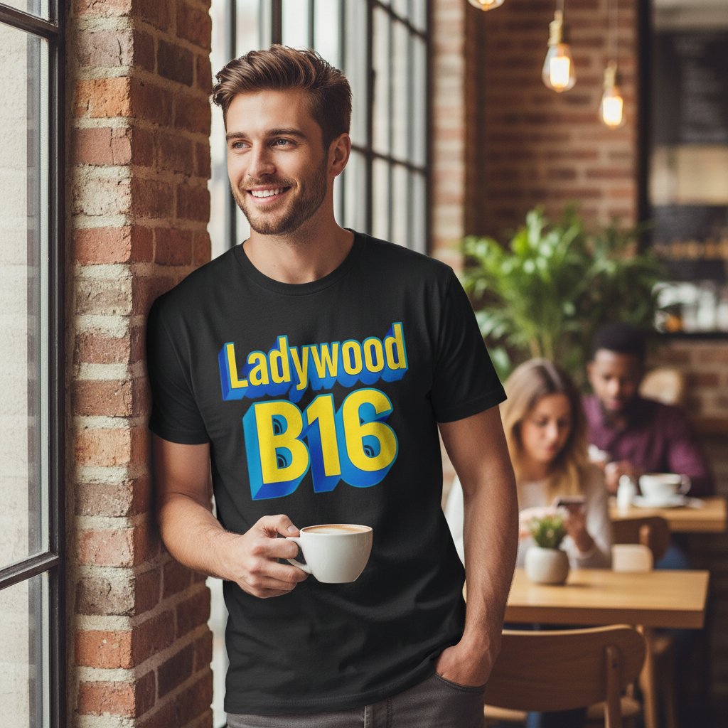 Ladywood - T-Shirt - Bold 3D Type Design