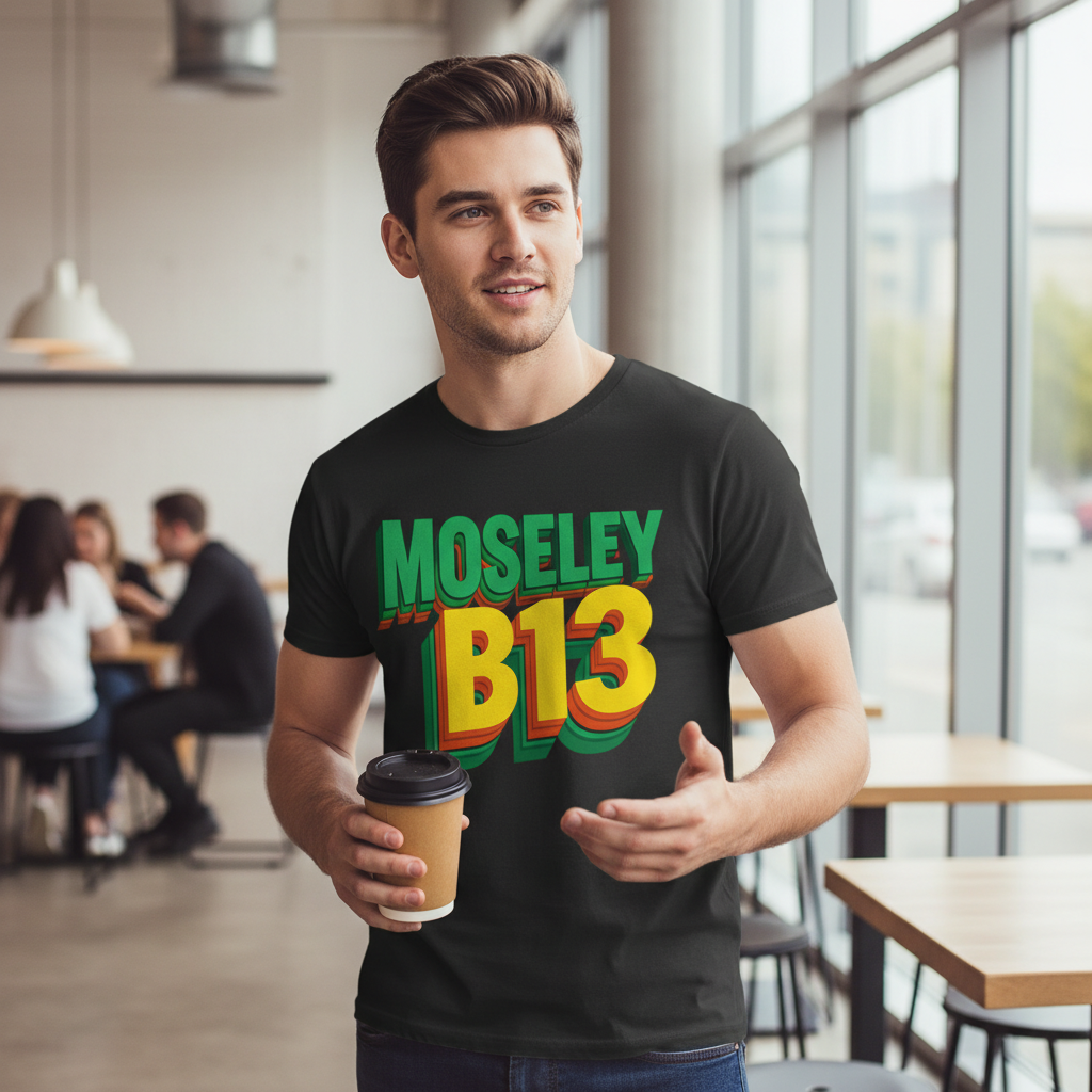 Moseley - T-Shirt - Bold 3D Type Design