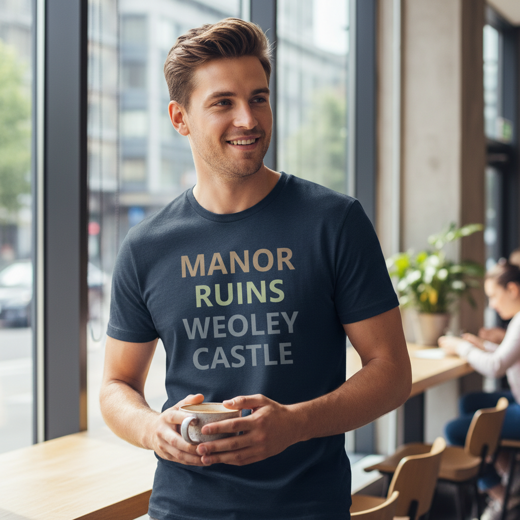 Weoley Castle - T-Shirt - Minimal Type Stack Design