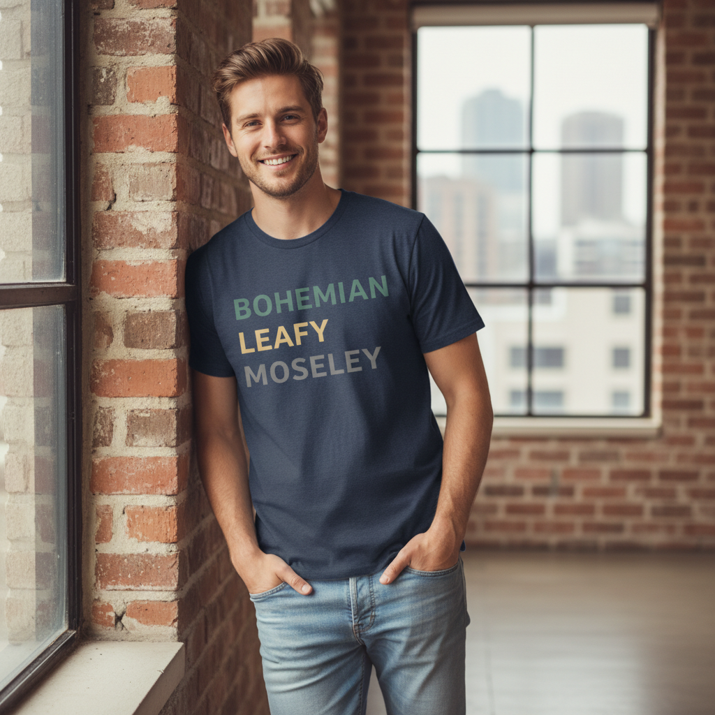Moseley - T-Shirt - Minimal Type Stack Design
