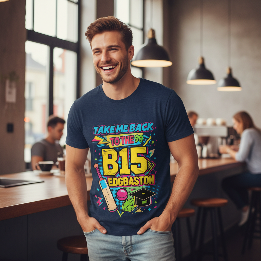 Edgbaston - T-Shirt - Playful Neon Vibe Design