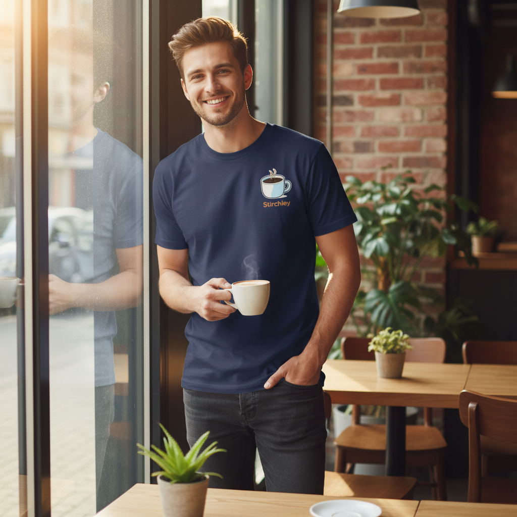 Stirchley - T-Shirt - Minimal Cool Design - Coffee Cup