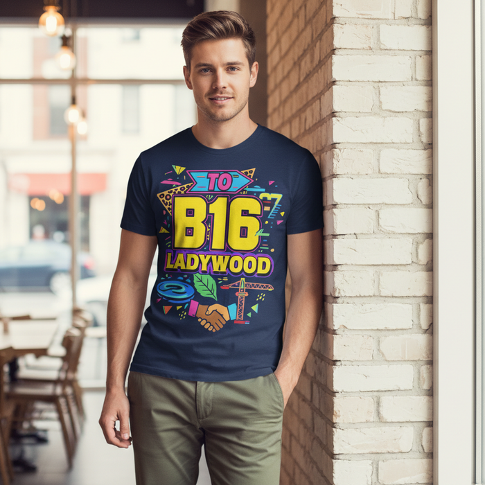 Ladywood - T-Shirt - Playful Neon Vibe Design