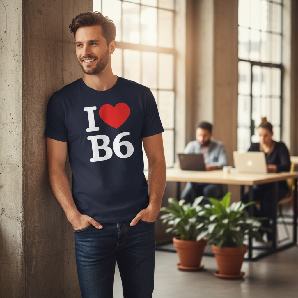 B6 - T-Shirt - I Heart B6 Design - Aston | Birchfield | Witton