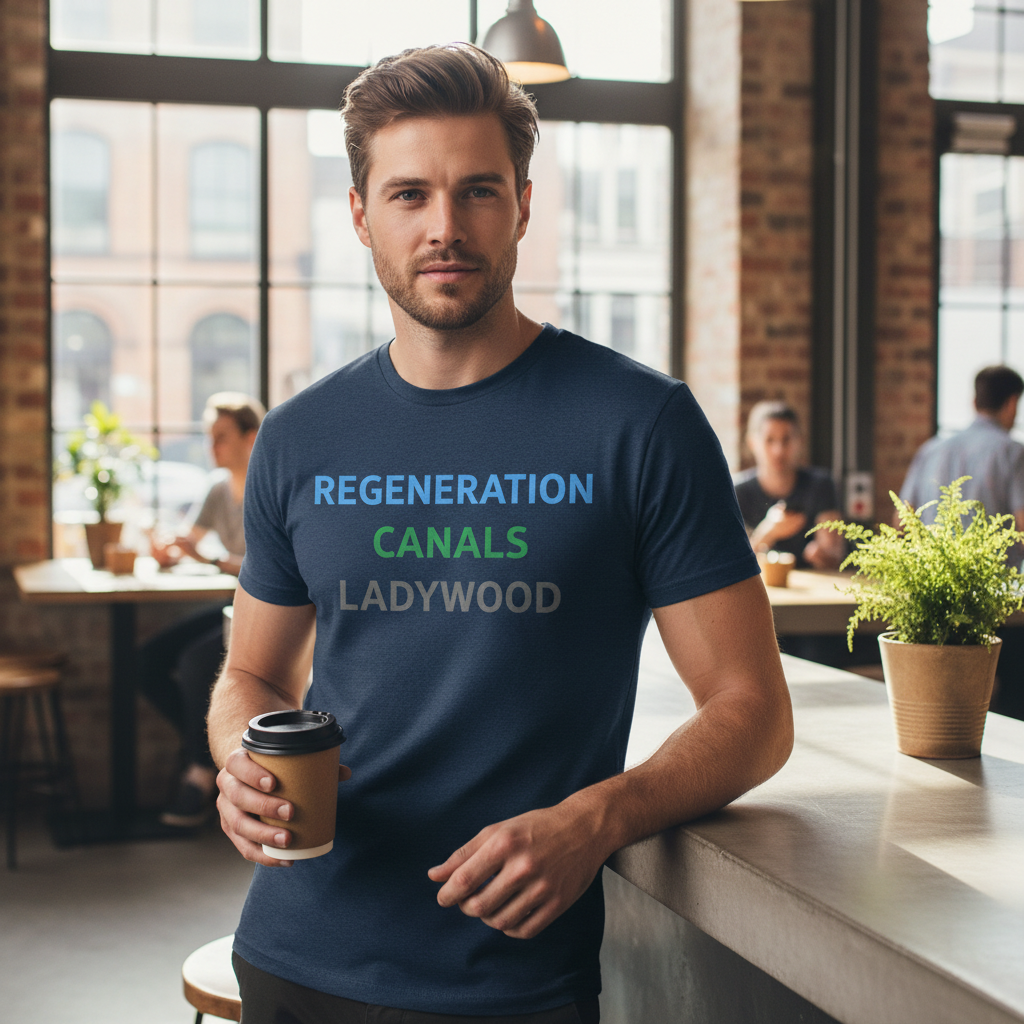 Ladywood - T-Shirt - Minimal Type Stack Design