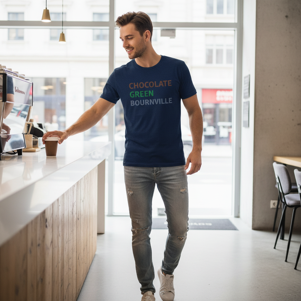Bournville - T-Shirt - Minimal Type Stack Design