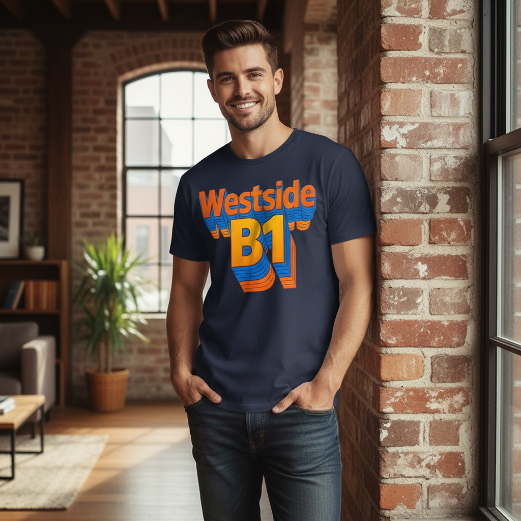 Westside - T-Shirt - Bold 3D Type Design