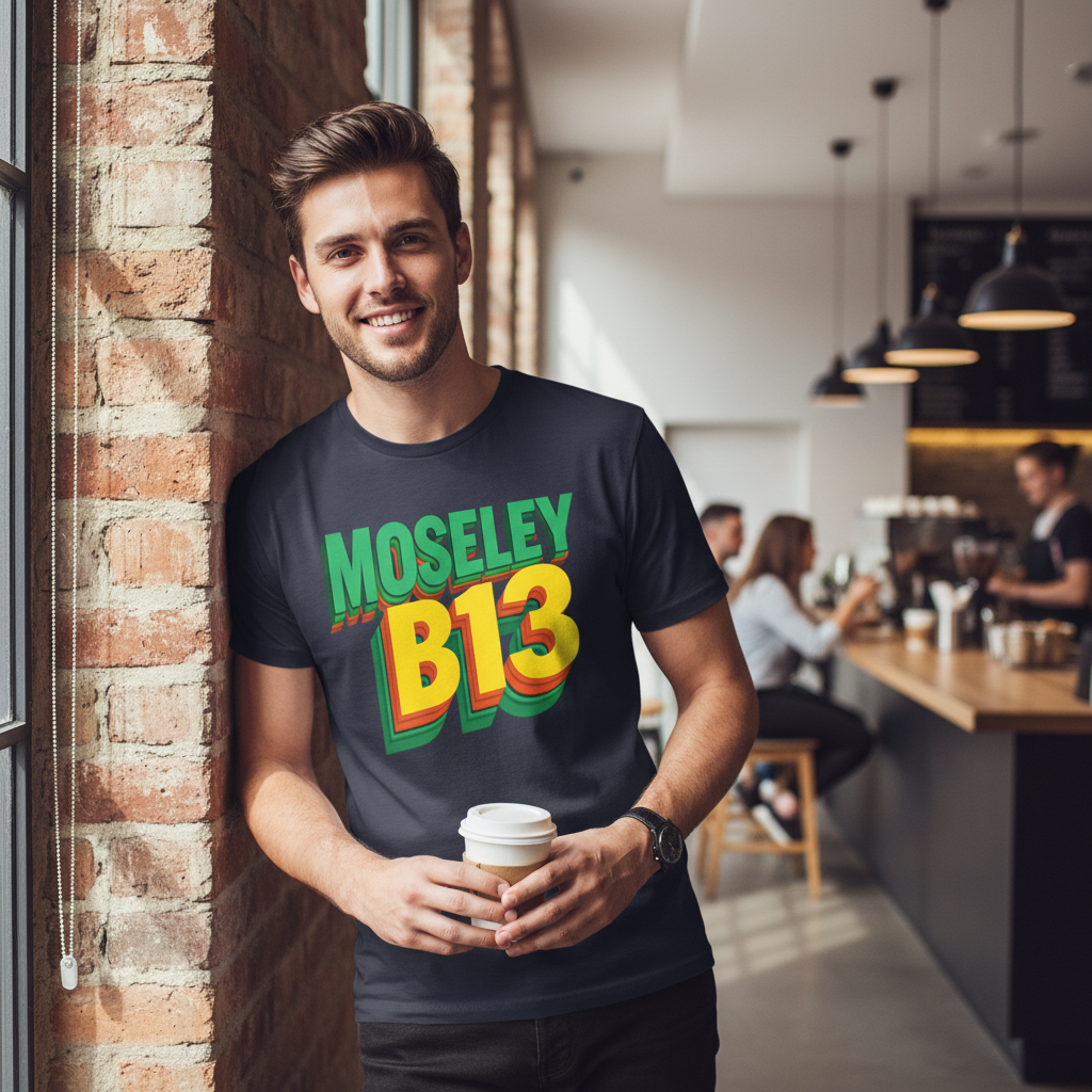 Moseley - T-Shirt - Bold 3D Type Design