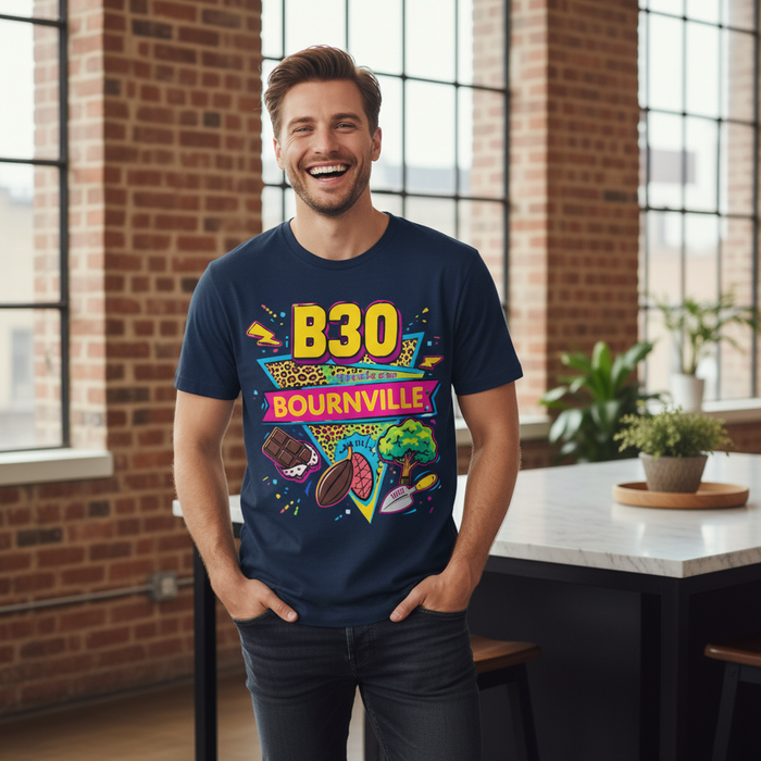 Bournville - T-Shirt - Playful Neon Vibe Design