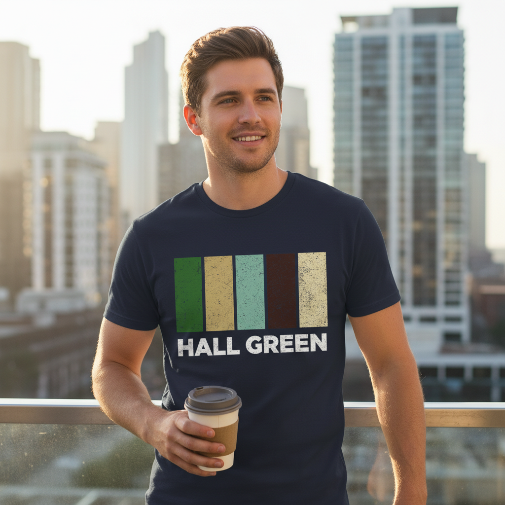 Hall Green - T-Shirt - Colour Block Design