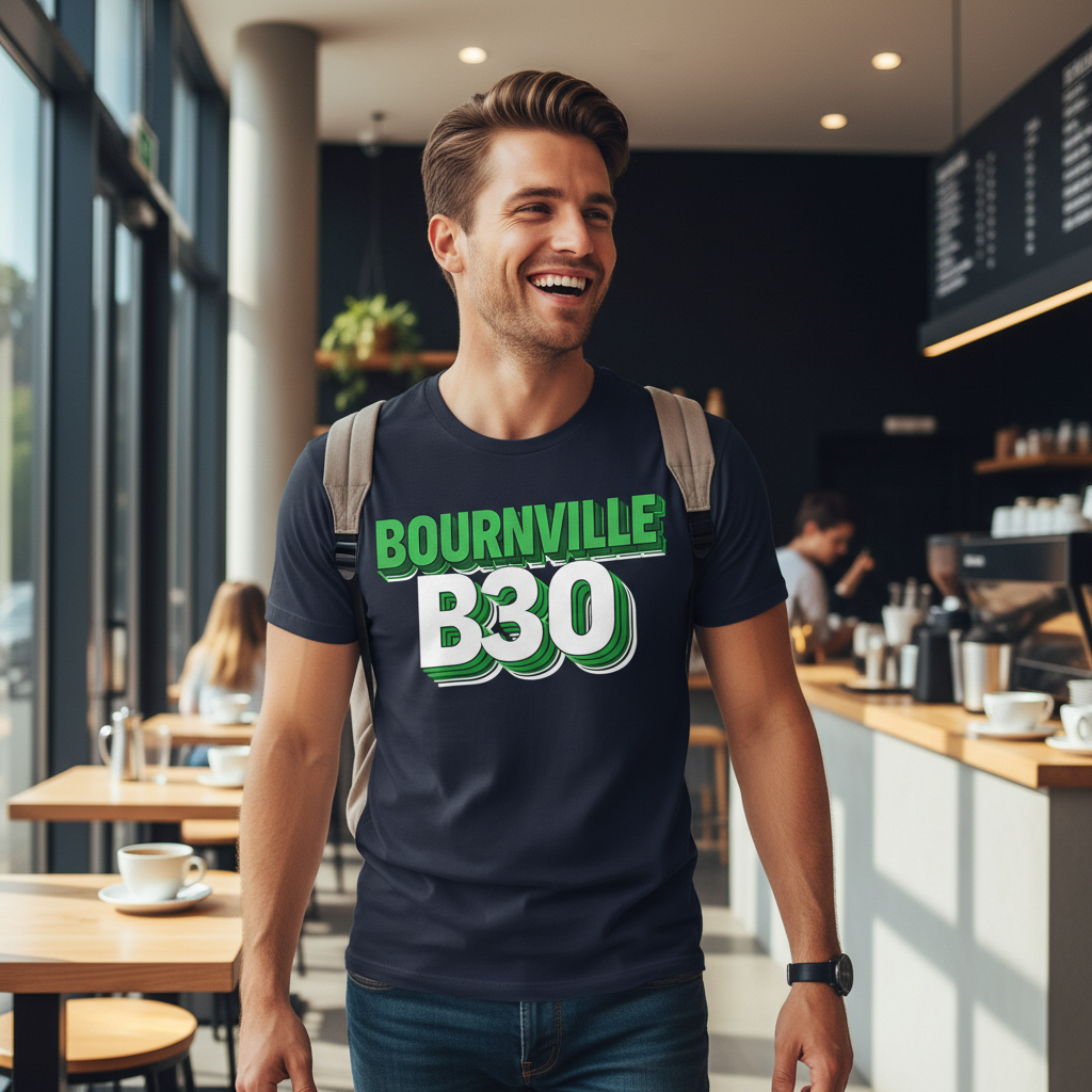 Bournville - T-Shirt - Bold 3D Type Design