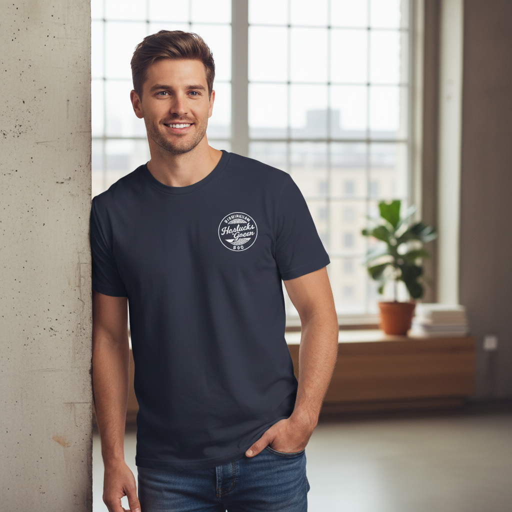 Haslucks Green - T-Shirt - B90 Vintage Stamp Design