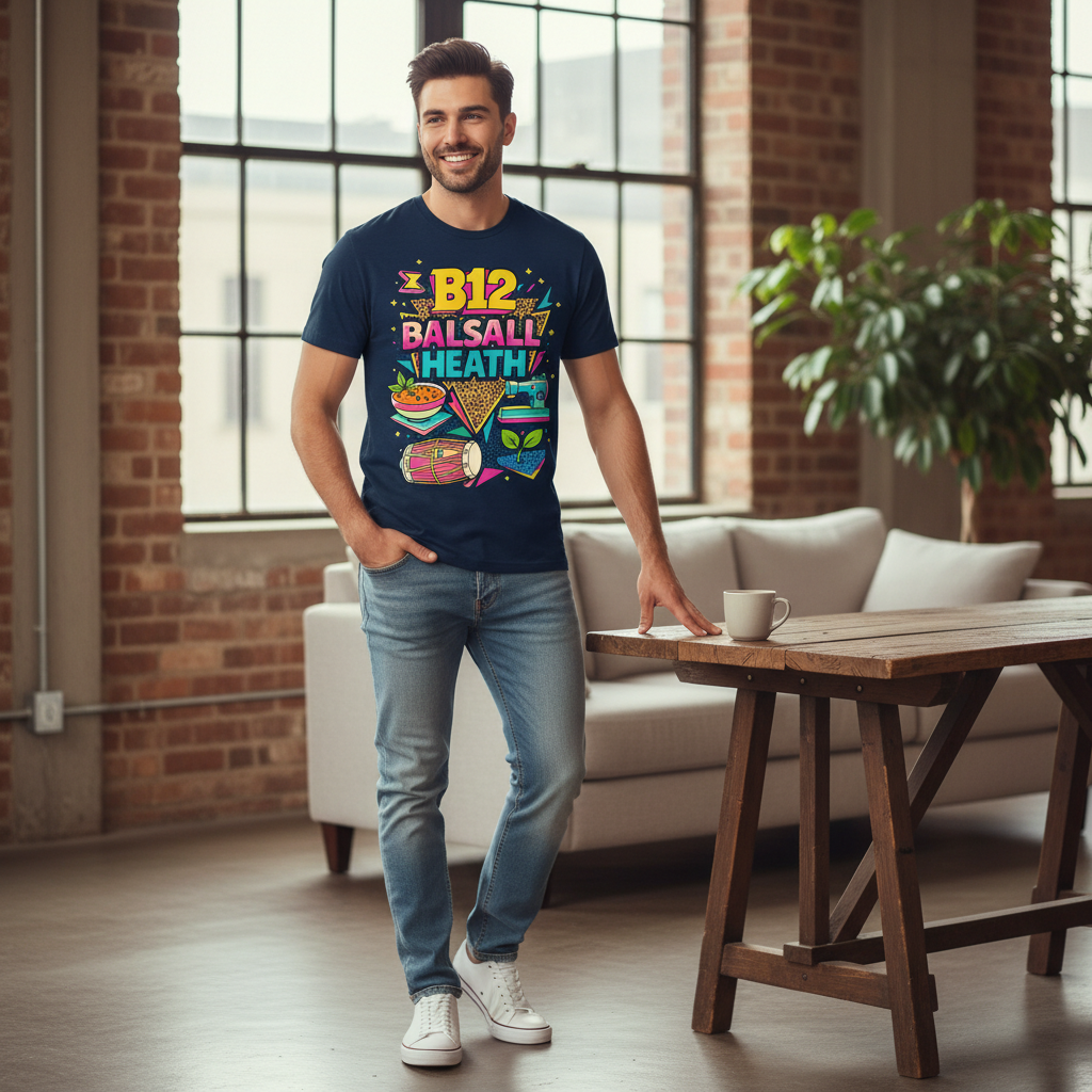 Balsall Heath - T-Shirt - Playful Neon Vibe Design