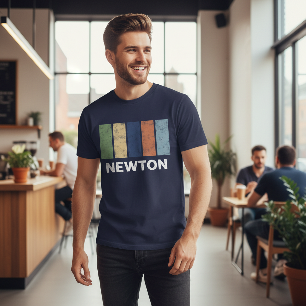 Newton - T-Shirt - Colour Block Design