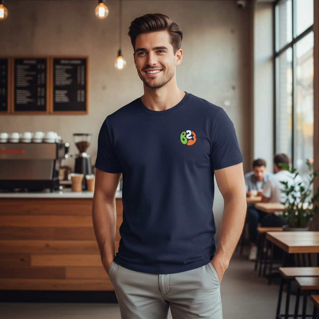 B23 - T-Shirt - Colour Burst Postcode Design