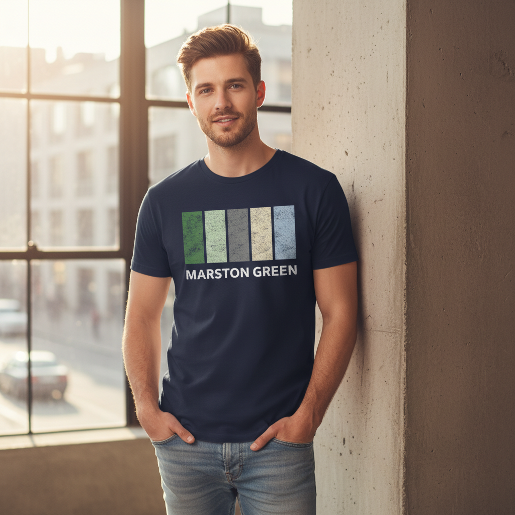 Marston Green - T-Shirt - Colour Block Design