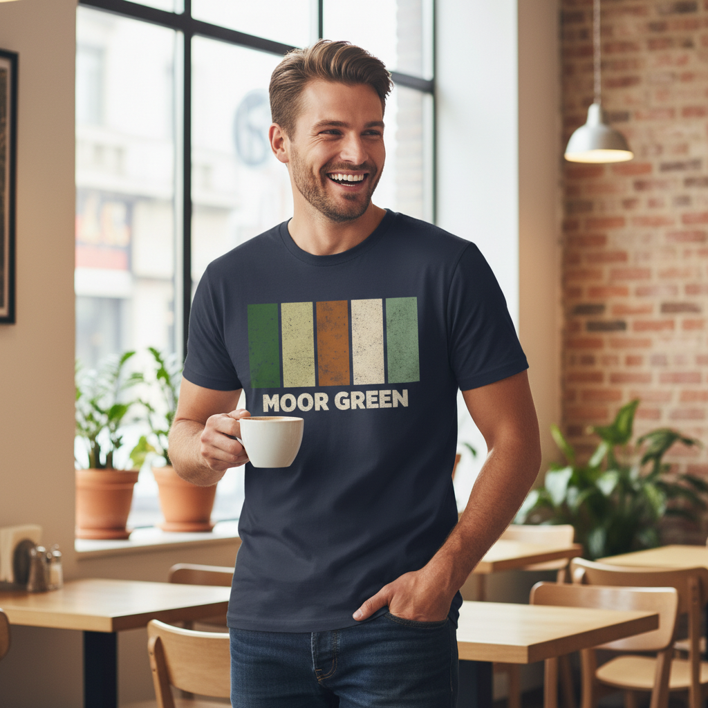 Moor Green - T-Shirt - Colour Block Design