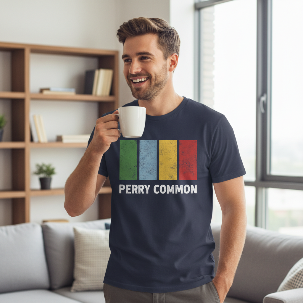Perry Common - T-Shirt - Colour Block Design